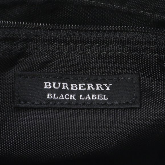 Burberry Check Leather Shoulder Bag Tote Black Men's - Picture 15 of 15